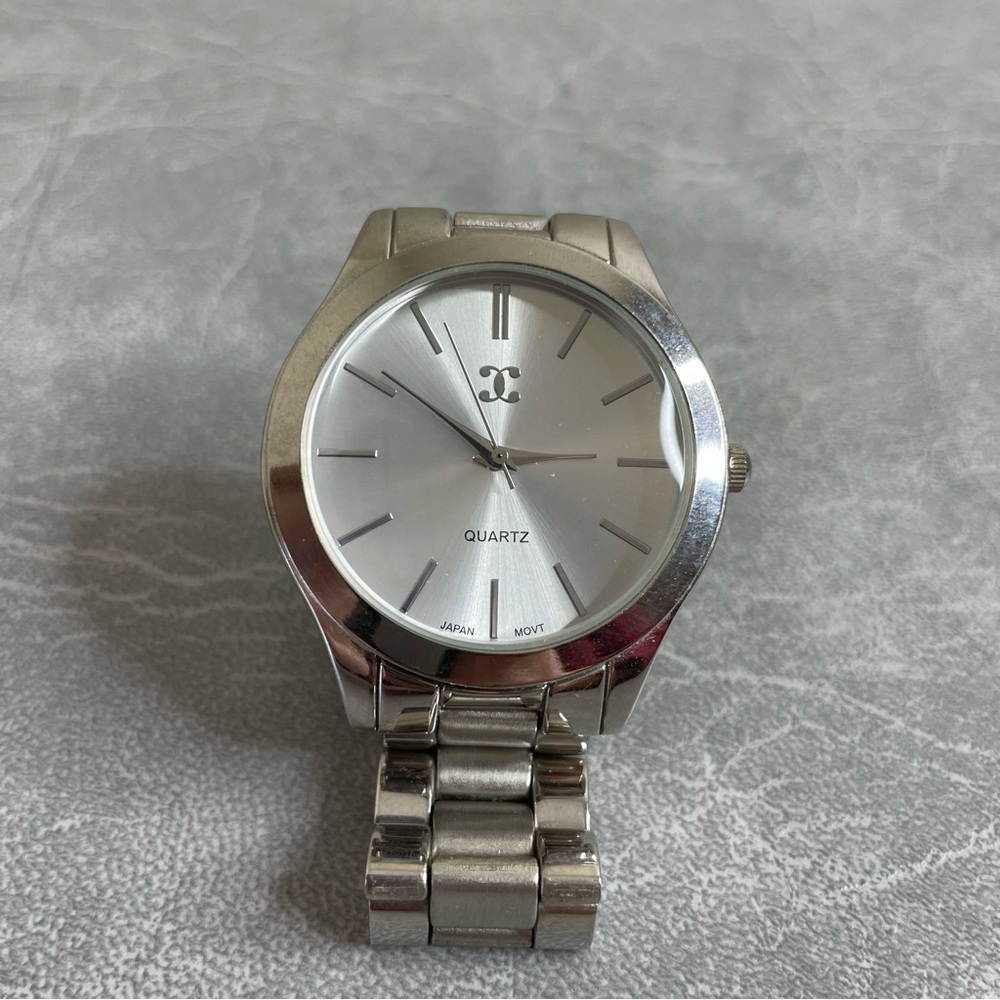 Charming Charlie Chunky Silver Stainless Steel Women's Watch